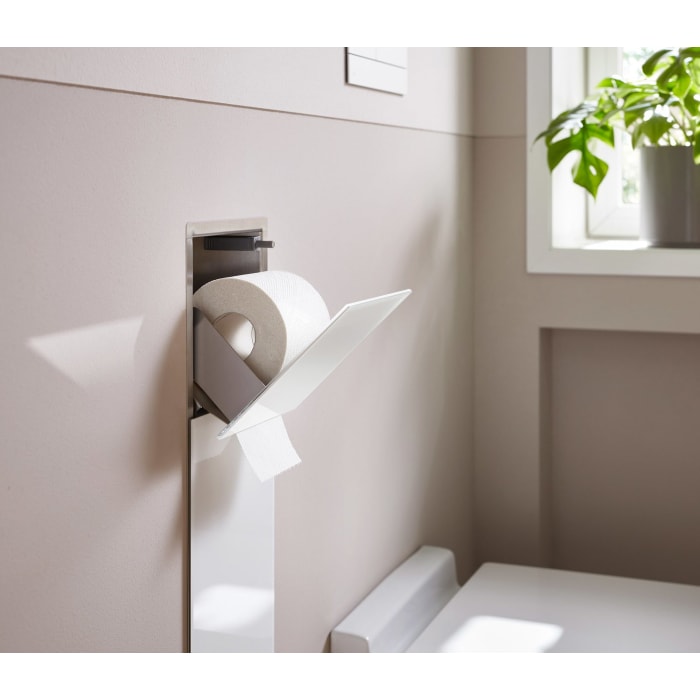 emco asis pure WC-Modul 73 cm - Unterputz, Glasfront, Anschlag links