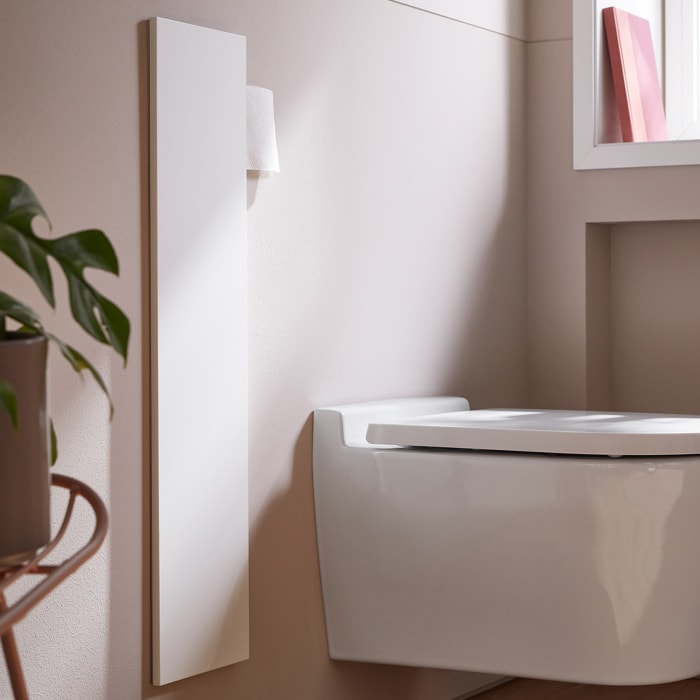 emco asis pure WC-Modul 60 cm - Unterputz, Glasfront, Anschlag links