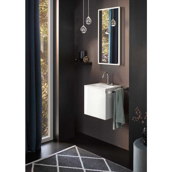 Emco asis Waschtisch 40 cm mit 2 Hahnlöchern