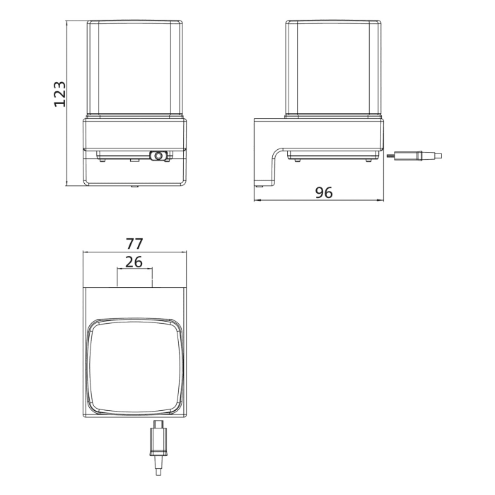 Emco cue Sensor-Seifenspender mit Stülpbecher aus satiniertem Kristallglas
