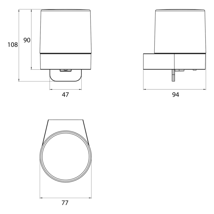 Emco flow black Seifenspender mit Stülpbecher