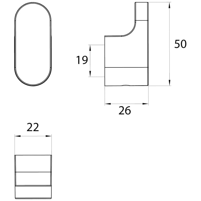 Emco flow Mantelhaken 5 cm
