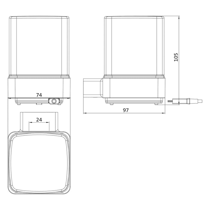 Emco Loft Sensor-Seifenspender mit Stülpbecher aus satiniertem Kristallglas