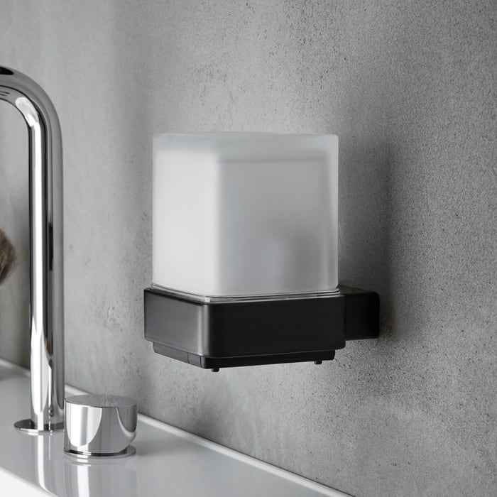 Emco Loft Sensor-Seifenspender mit Stülpbecher aus satiniertem Kristallglas