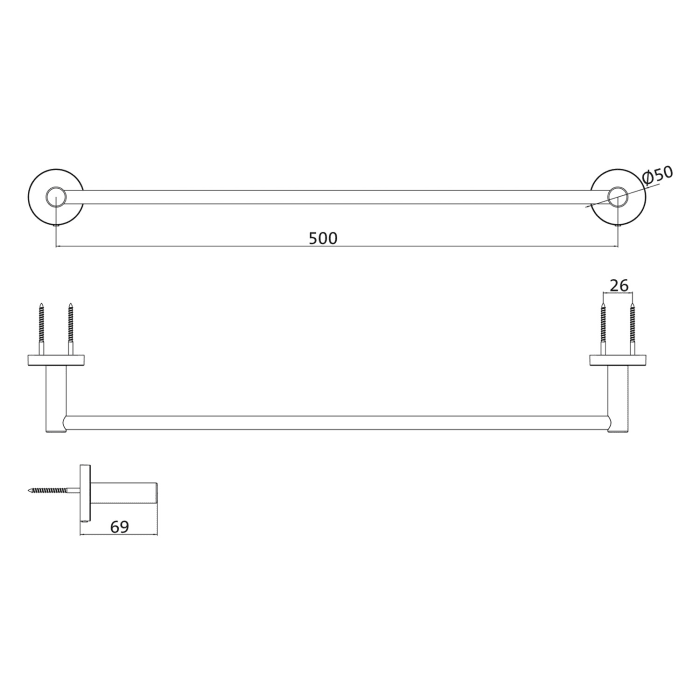 Emco round Badetuchhalter 50 cm