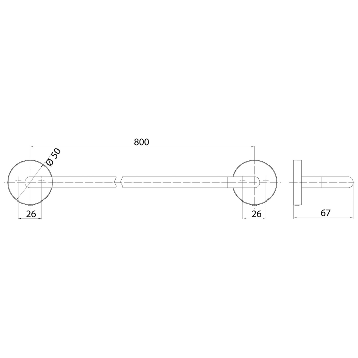 Emco round Badetuchhalter 80 cm