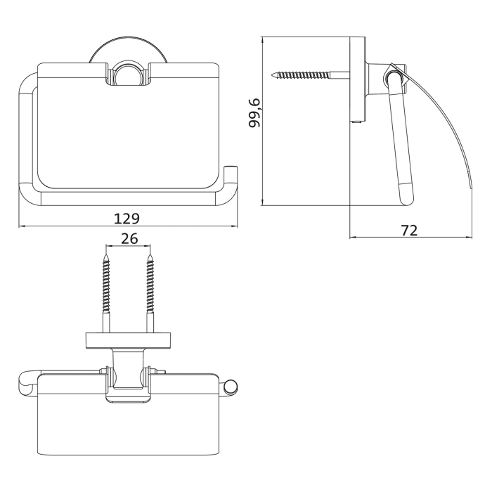 Emco round Papierhalter mit Deckel