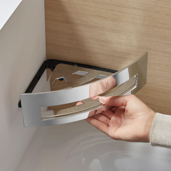 Emco system 2 Eckwandkorb mit verdeckter Befestigung