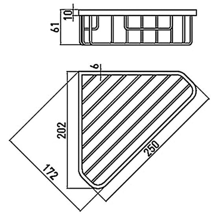 Emco system 2 Eckchwammkorb mit direkter Wandbefestigung