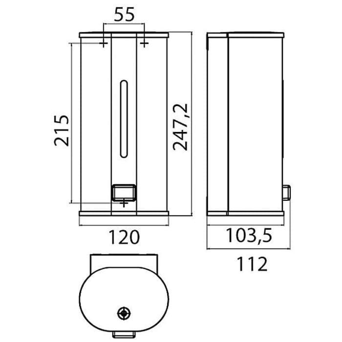 Emco system 2 Flüssigseifenspender Wandmodell