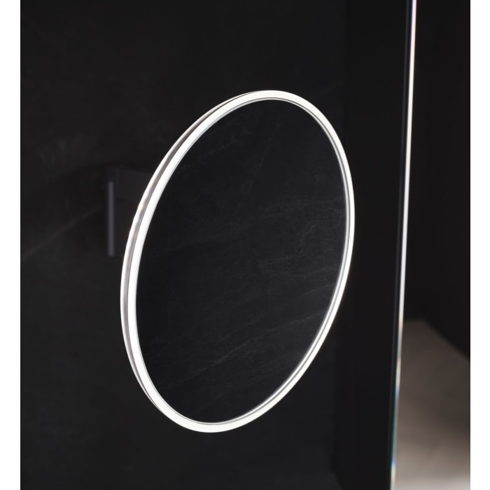 Emco Evo LED Rasier- und Kosmetikspiegel mit Spiralkabel und Stecker, rund