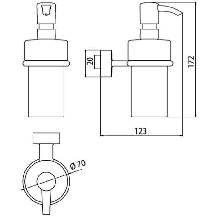 Emco rondo2 Flüssigseifenspender