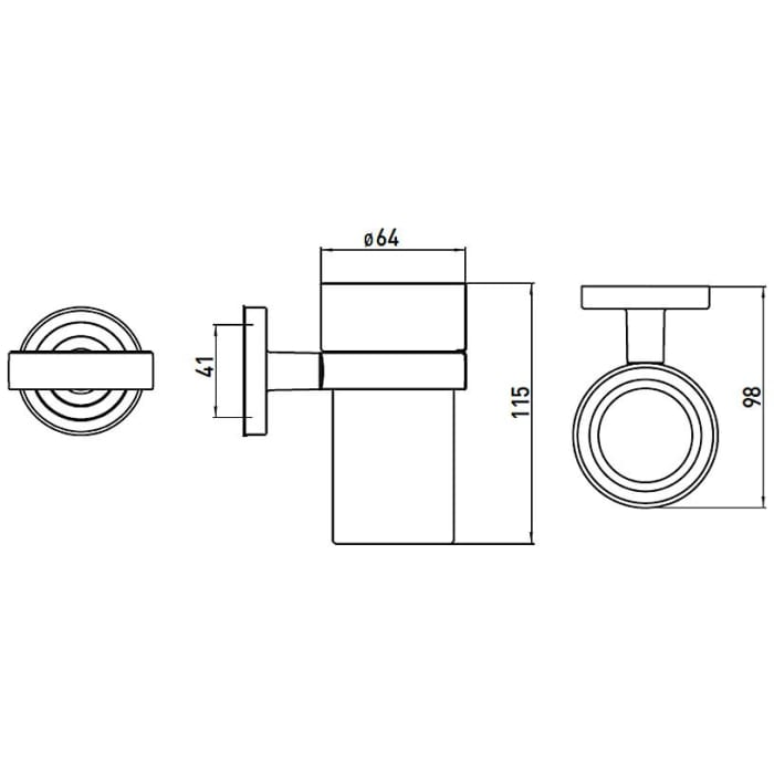 Emco Polo Glashalter mit Kristallglas