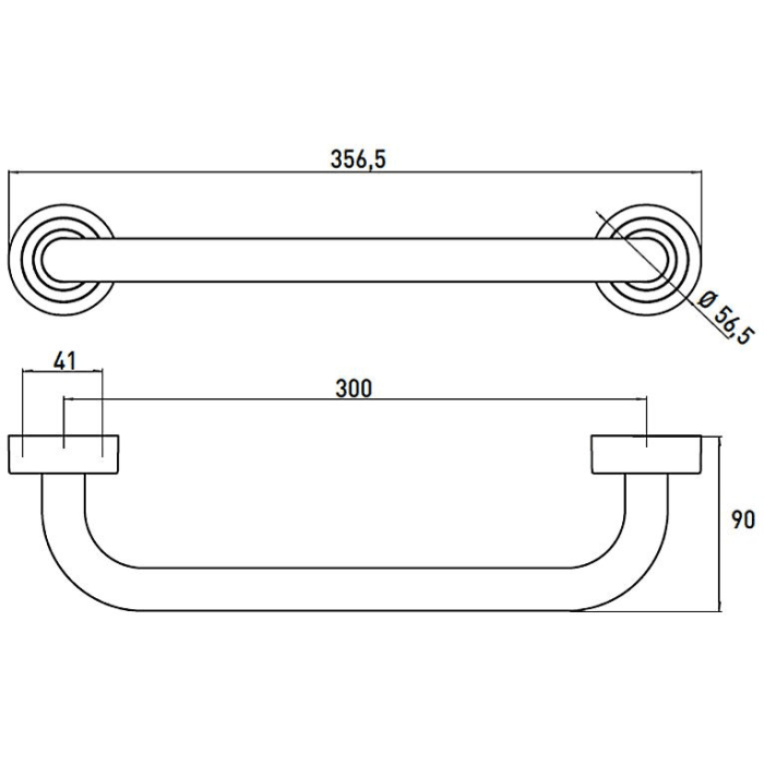 Emco Polo Wannengriff 30 cm
