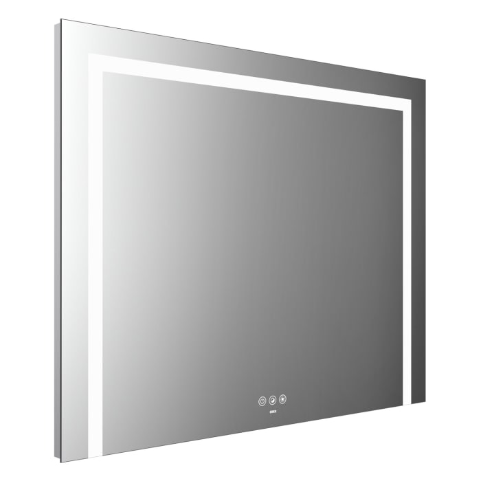Emco MI 220+ LED-Badspiegel 70 cm mit drei Lichtausschnitten und Touch-Bedienfeld in Aluminium