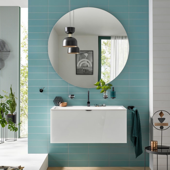 Emco Pure LED Badspiegel Ø 60 cm mit verspiegelter Oberfläche