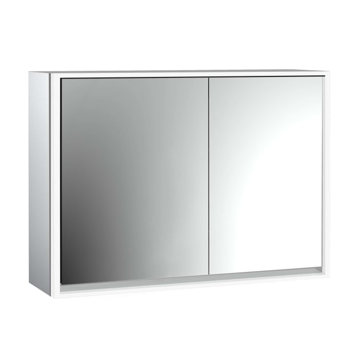Emco loft LED-Lichtspiegelschrank 100 cm, 2 Türen, Aufputzmodell