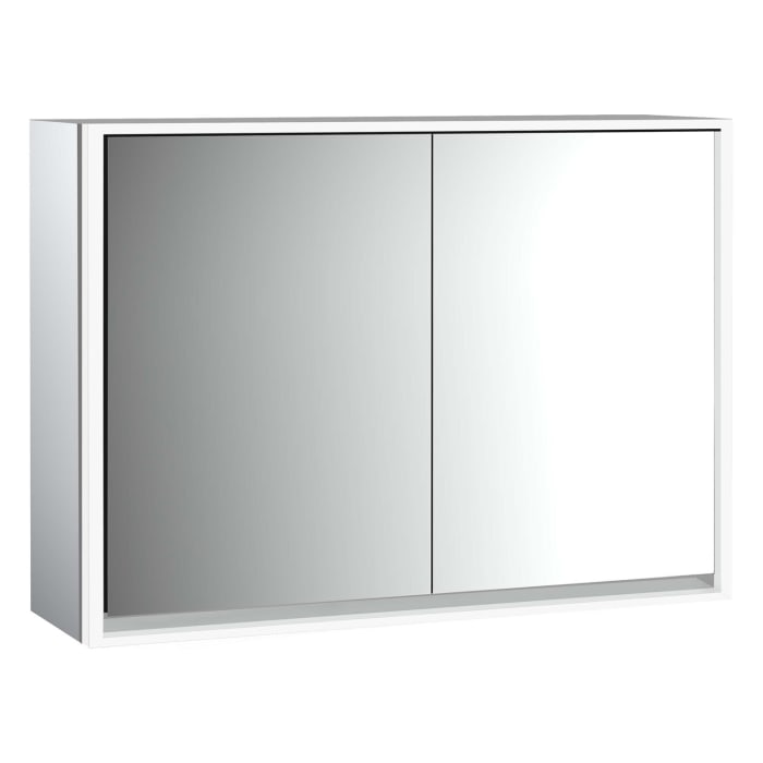 Emco loft LED-Lichtspiegelschrank 100 cm, 2 Türen, Aufputzmodell