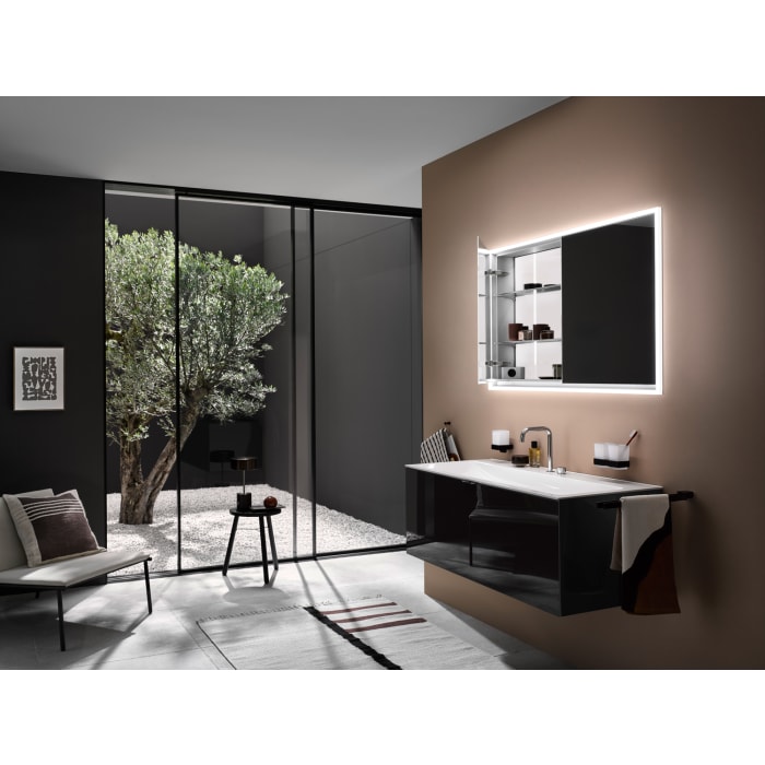 Emco loft LED-Lichtspiegelschrank 100 cm, 2 Türen, Unterputzmodell