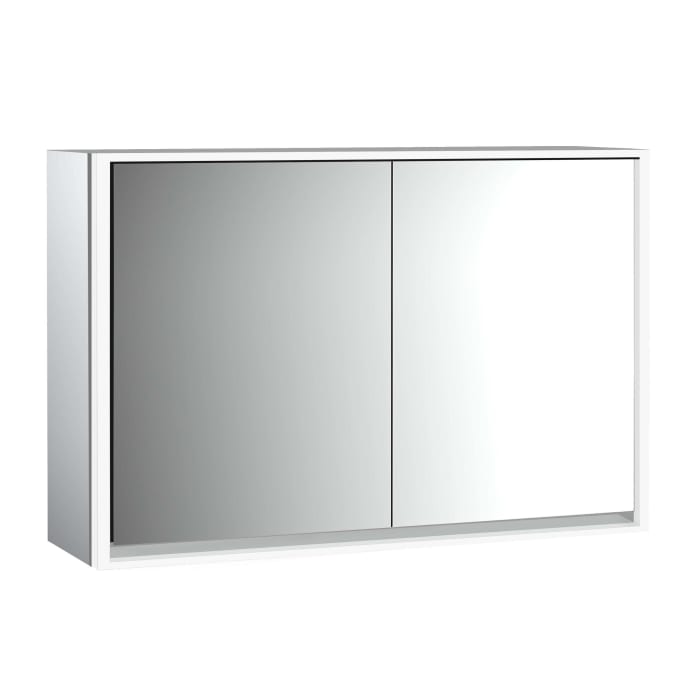 Emco loft LED-Lichtspiegelschrank 120 cm, 2 Türen, Aufputzmodell