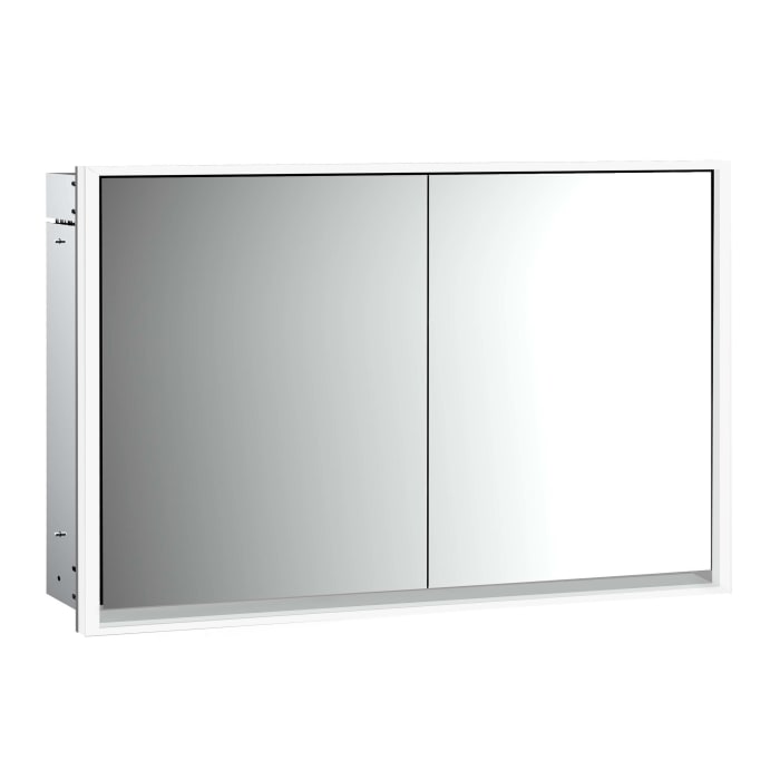 Emco loft LED-Lichtspiegelschrank 120 cm, 2 Türen, Unterputzmodell