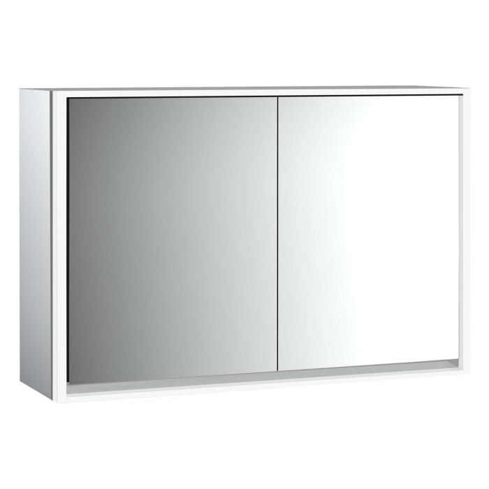 Emco loft LED-Lichtspiegelschrank 120 cm, 2 Türen, Aufputzmodell