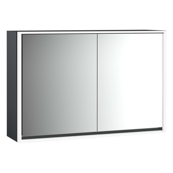 Emco loft LED-Lichtspiegelschrank 120 cm, 2 Türen, Aufputzmodell