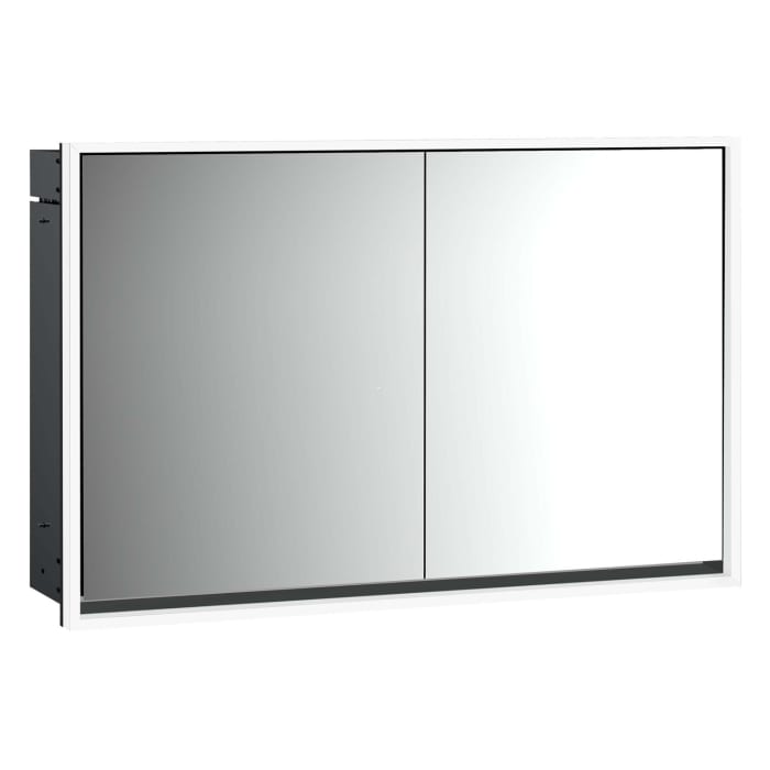 Emco loft LED-Lichtspiegelschrank 120 cm, 2 Türen, Unterputzmodell