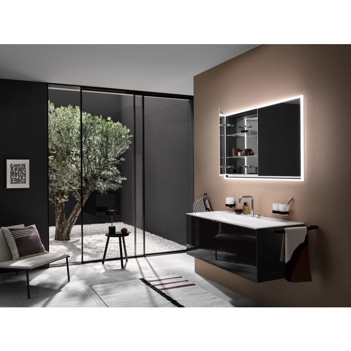 Emco loft LED-Lichtspiegelschrank 120 cm, 2 Türen, Unterputzmodell