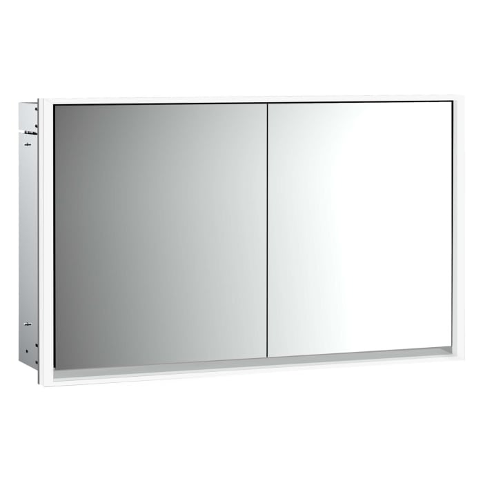 Emco loft LED-Lichtspiegelschrank 130 cm, 2 Türen, Unterputzmodell