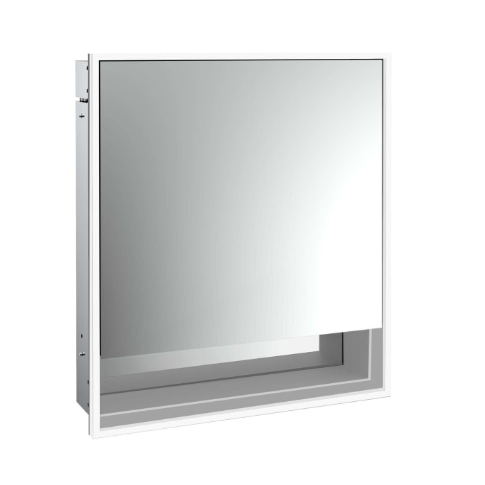 Emco loft LED-Lichtspiegelschrank 60 cm, 1 Tür und Unterfach, Unterputzmodell