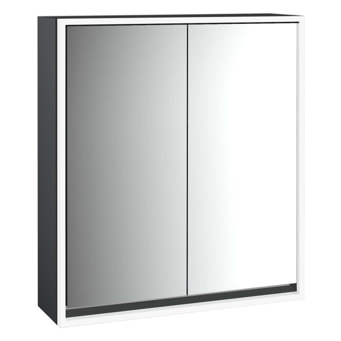 Emco loft LED-Lichtspiegelschrank 60 cm, 2 Türen, Aufputzmodell