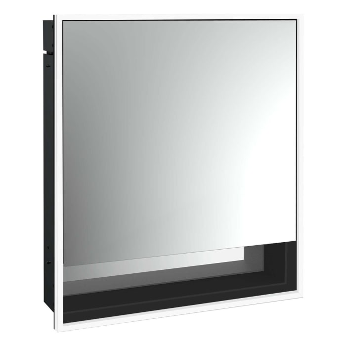 Emco loft LED-Lichtspiegelschrank 60 cm, 1 Tür und Unterfach, Unterputzmodell