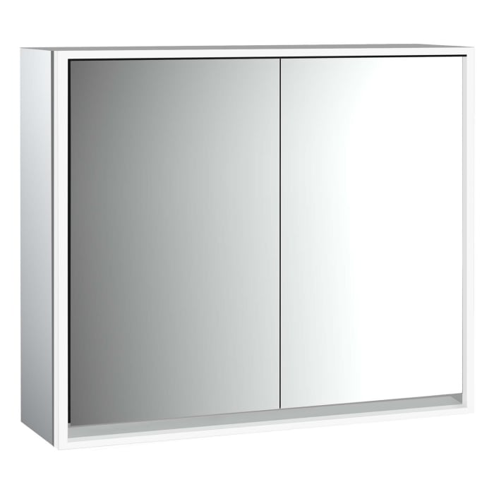 Emco loft LED-Lichtspiegelschrank 80 cm, 2 Türen, Aufputzmodell
