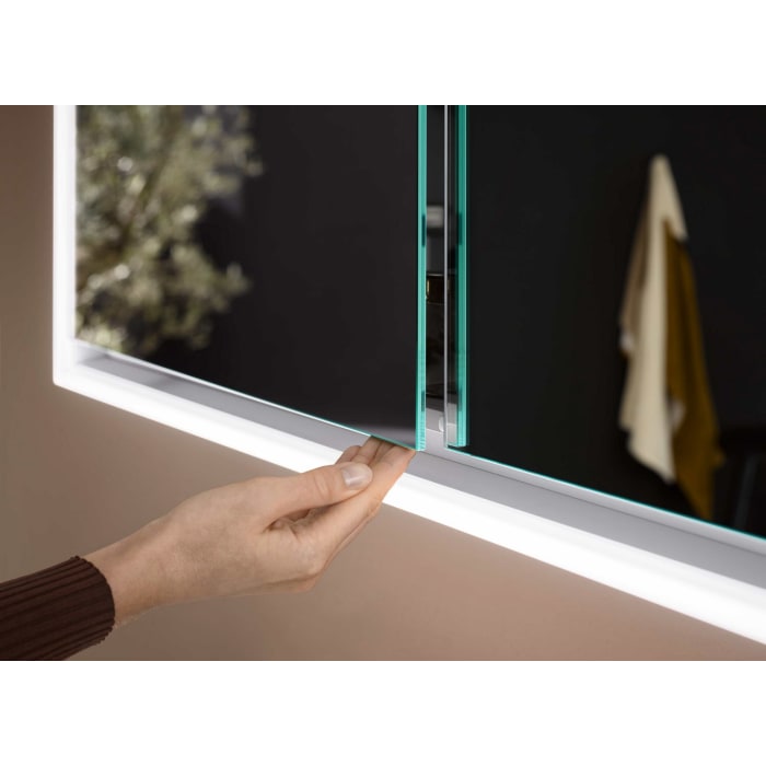 Emco loft LED-Lichtspiegelschrank 80 cm, 2 Türen, Aufputzmodell