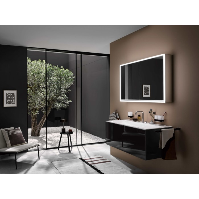 Emco loft LED-Lichtspiegelschrank 80 cm, 2 Türen, Aufputzmodell