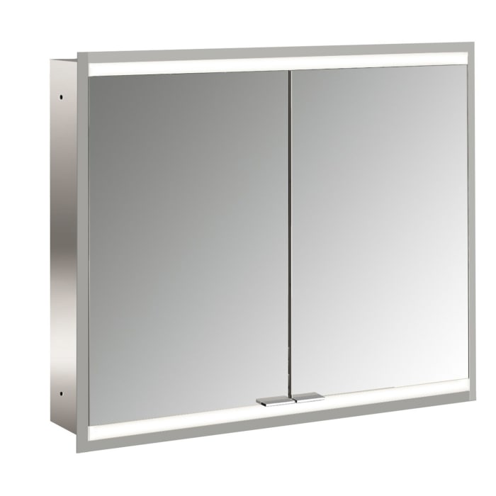 Emco prime 2 Facelift LED-Lichtspiegelschrank 80 cm mit 2 Türen, Unterputzmodell