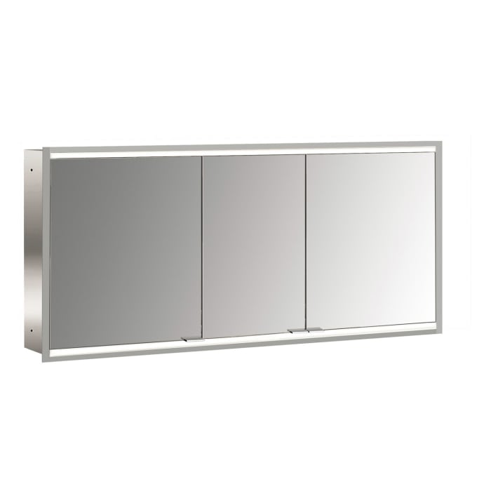 Emco prime 2 Facelift LED-Lichtspiegelschrank 140 cm mit 3 Türen, Unterputzmodell