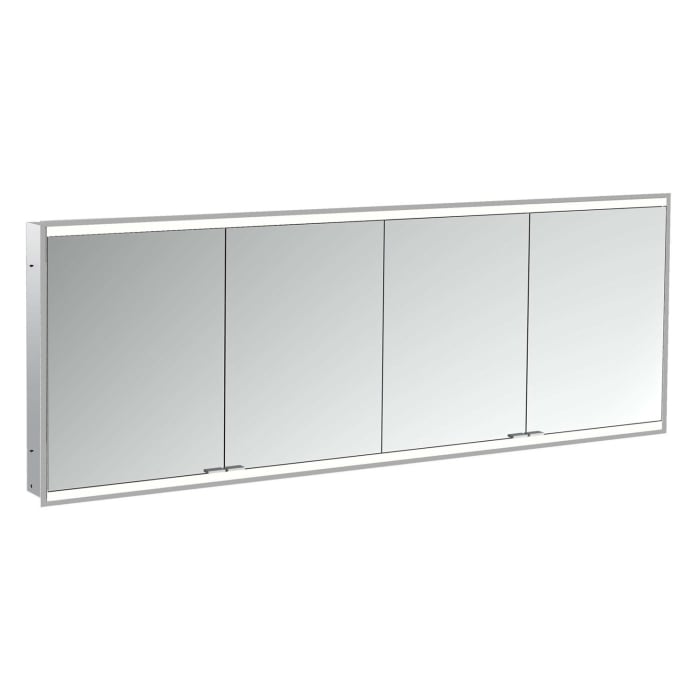 Emco prime 2 Facelift LED-Lichtspiegelschrank 180 cm mit 4 Türen, Unterputzmodell