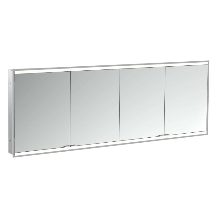 Emco prime 2 Facelift LED-Lichtspiegelschrank 200 cm mit 4 Türen, Unterputzmodell
