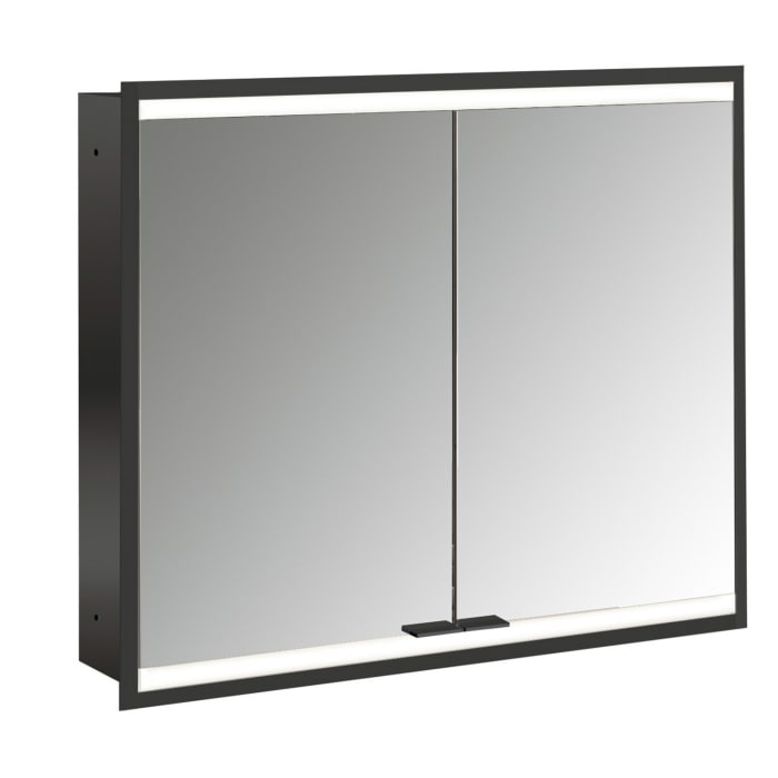 Emco prime 2 Facelift LED-Lichtspiegelschrank 80 cm mit 2 Türen, Unterputzmodell