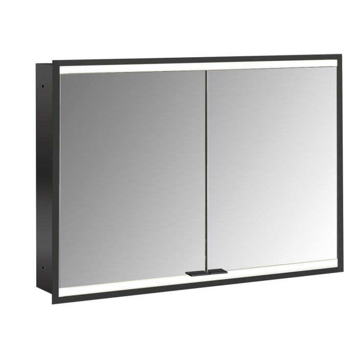 Emco prime 2 Facelift LED-Lichtspiegelschrank 100 cm mit 2 Türen, Unterputzmodell
