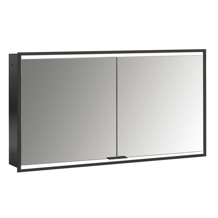 Emco prime 2 Facelift LED-Lichtspiegelschrank 130 cm mit 2 Türen, Unterputzmodell