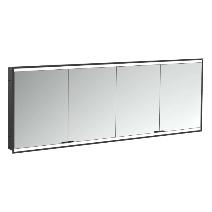 Emco prime 2 Facelift LED-Lichtspiegelschrank 180 cm mit 4 Türen, Unterputzmodell