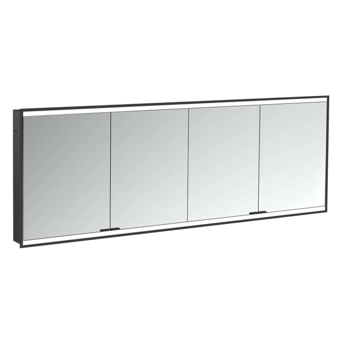 Emco prime 2 Facelift LED-Lichtspiegelschrank 200 cm mit 4 Türen, Unterputzmodell