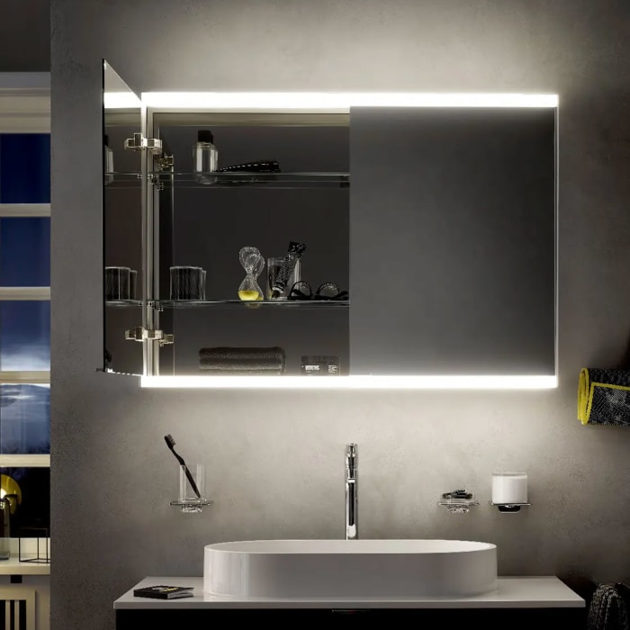 Emco prime 2 Facelift LED-Lichtspiegelschrank 60 cm mit 1 Tür, Aufputzmodell