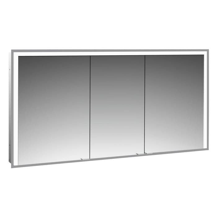 Emco prime 3 LED-Lichtspiegelschrank, 140  cm, 3 Türen, Unterputzmodell