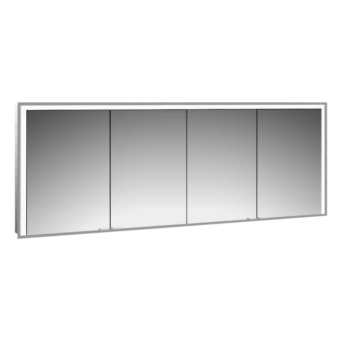 Emco prime 3 LED-Lichtspiegelschrank, 200  cm, 4 Türen, Unterputzmodell
