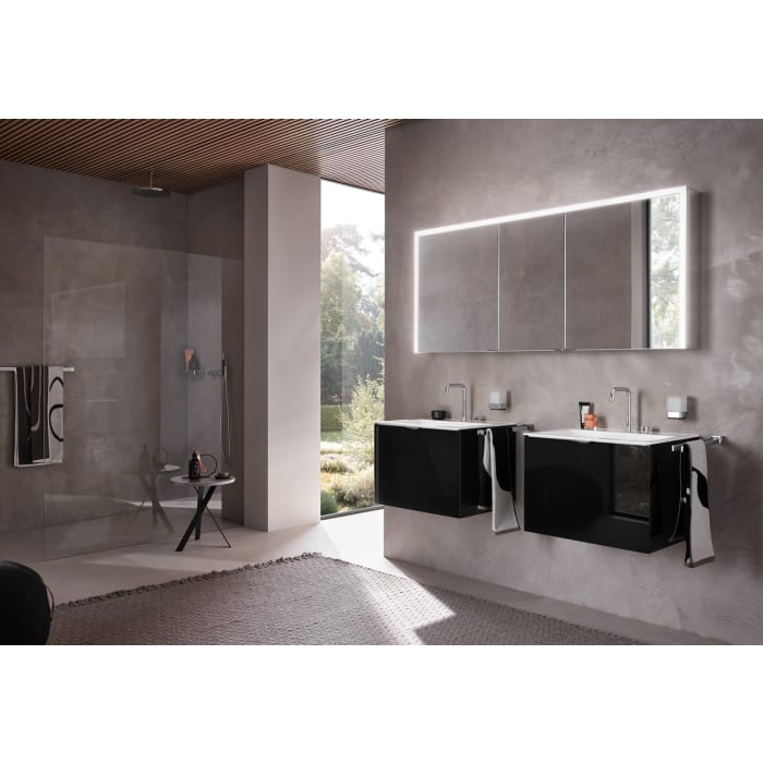 Emco prime 3 LED-Lichtspiegelschrank, 160  cm, 3 Türen, Aufputzmodell