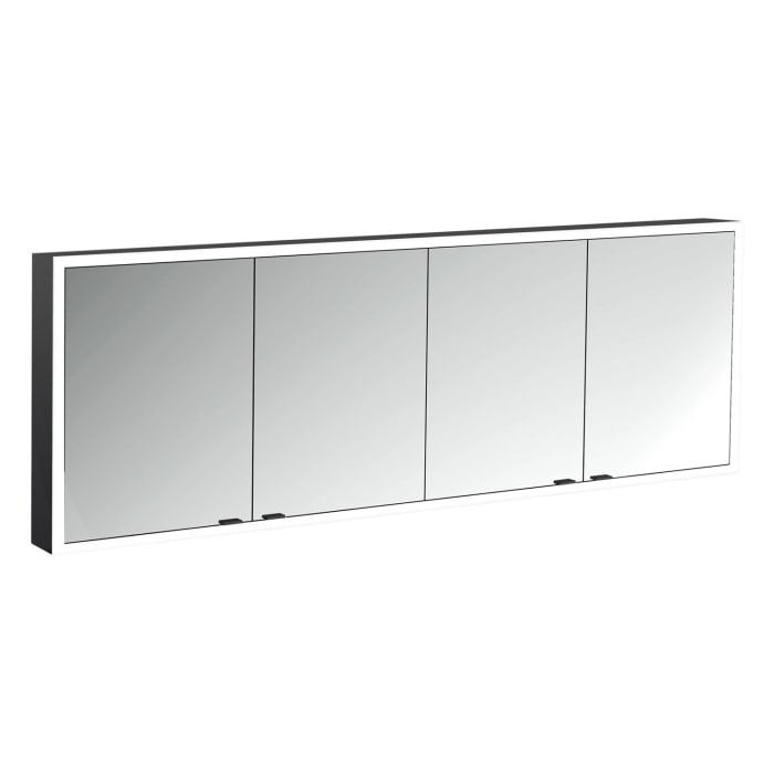Emco prime Facelift LED-Lichtspiegelschrank 200 cm, 4 Türen, Aufputzmodell